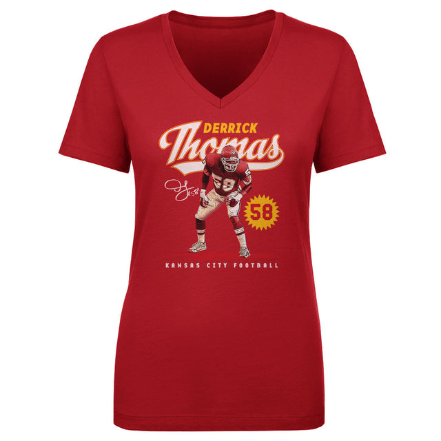 Derrick Thomas Women's V-Neck T-Shirt | 500 LEVEL