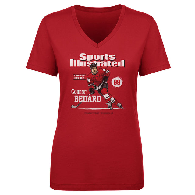Connor Bedard Women's V-Neck T-Shirt | 500 LEVEL