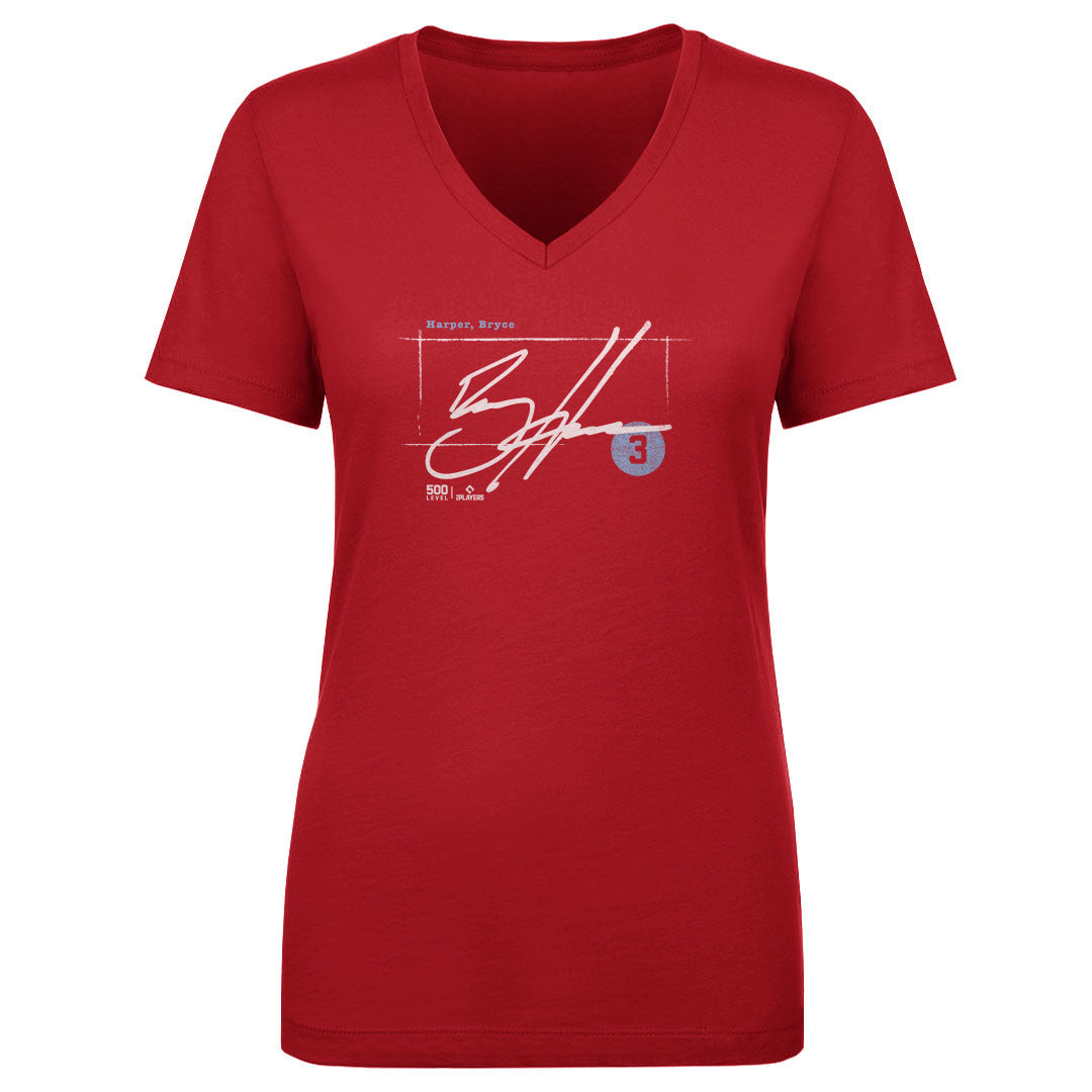 Bryce Harper Women's V-Neck T-Shirt | 500 LEVEL
