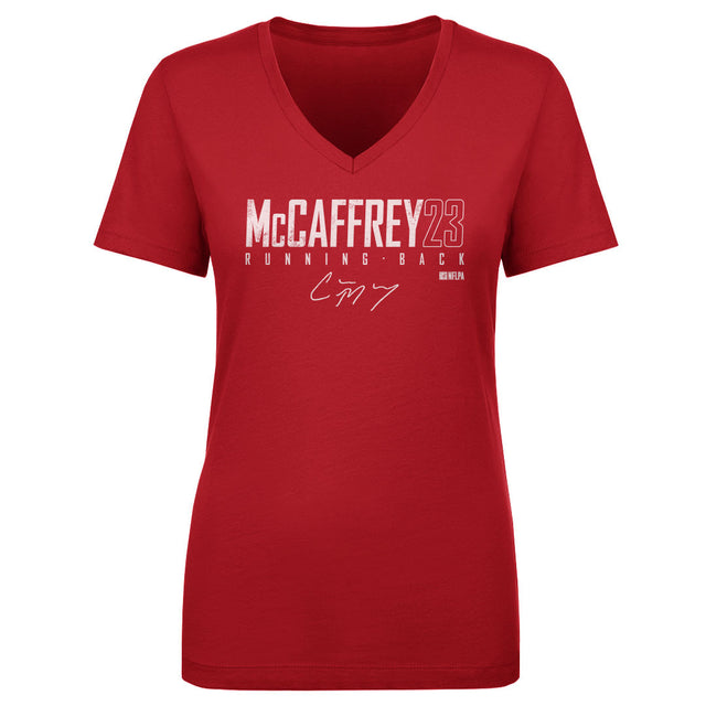 Christian McCaffrey Women's V-Neck T-Shirt | 500 LEVEL