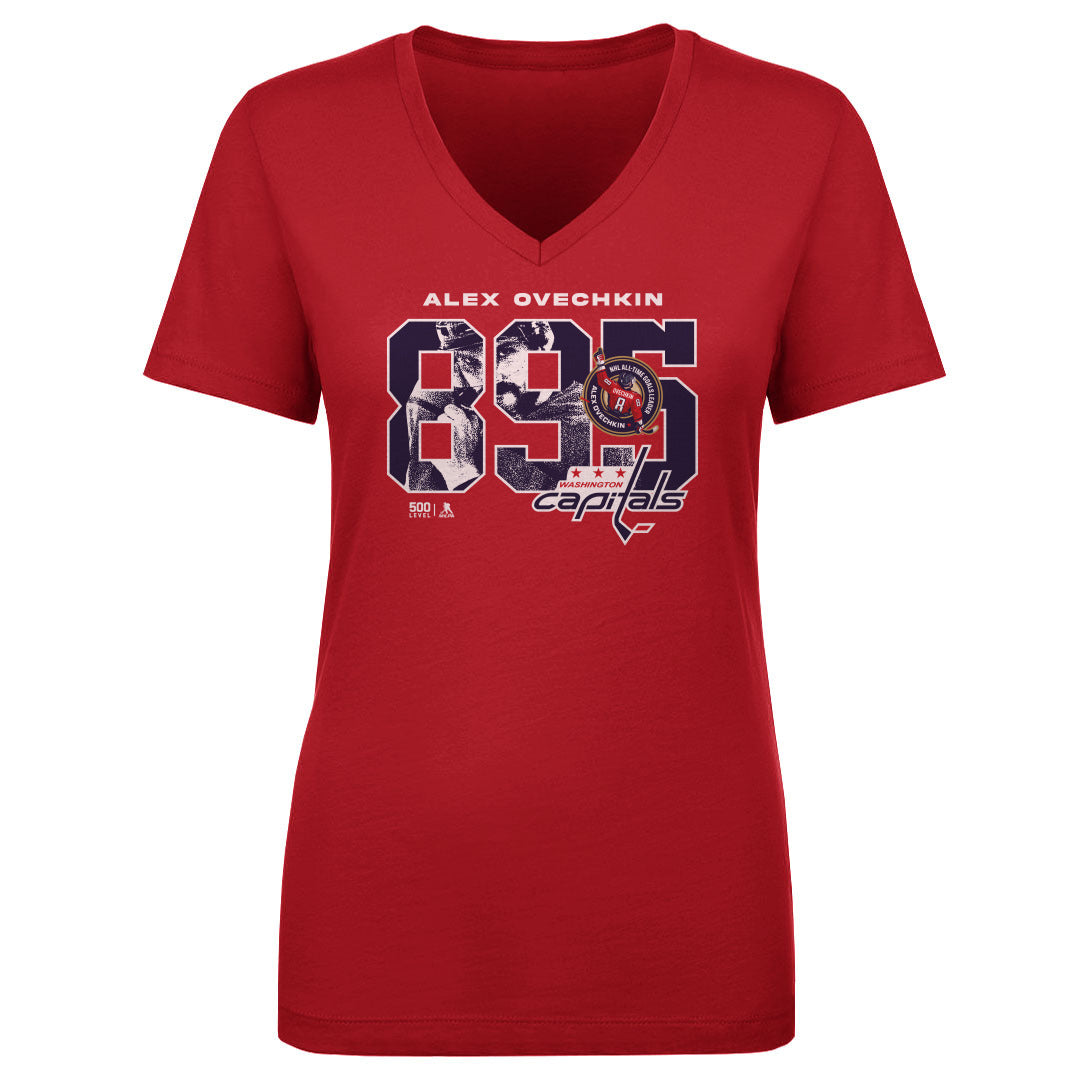 Alex Ovechkin Women's V-Neck T-Shirt | 500 LEVEL
