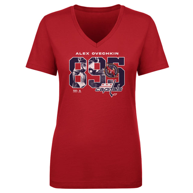 Alex Ovechkin Women's V-Neck T-Shirt | 500 LEVEL