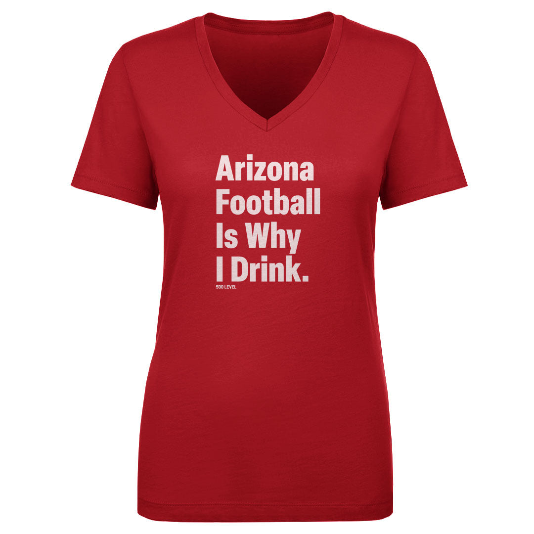 Arizona Football Women's V-Neck T-Shirt | 500 LEVEL