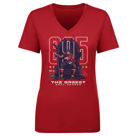 Alex Ovechkin Women's V-Neck T-Shirt | 500 LEVEL