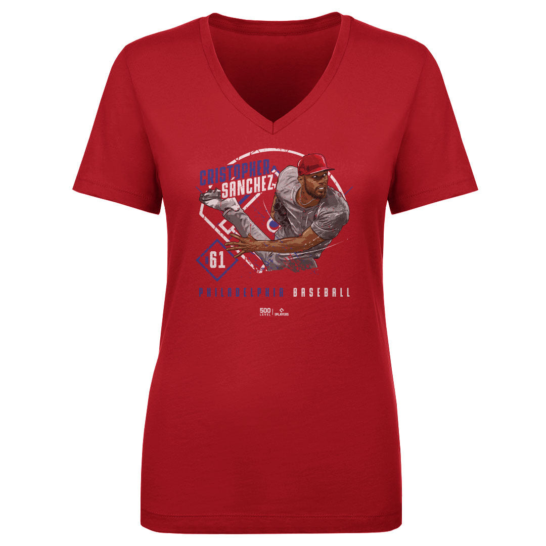 Cristopher Sanchez Women's V-Neck T-Shirt | 500 LEVEL