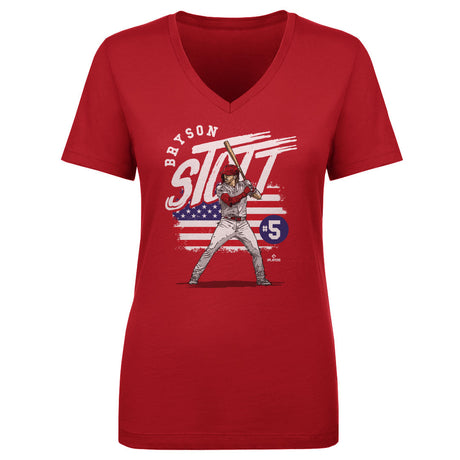 Bryson Stott Women's V-Neck T-Shirt | 500 LEVEL