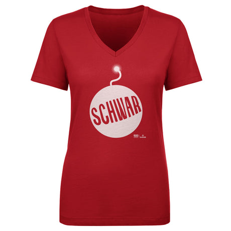 Kyle Schwarber Women's V-Neck T-Shirt | 500 LEVEL