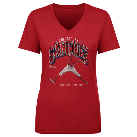 Cristopher Sanchez Women's V-Neck T-Shirt | 500 LEVEL