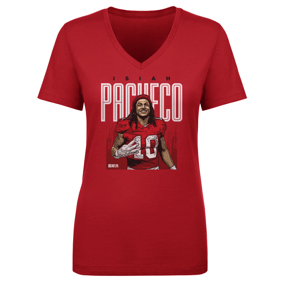 Isiah Pacheco Women&#39;s V-Neck T-Shirt | 500 LEVEL