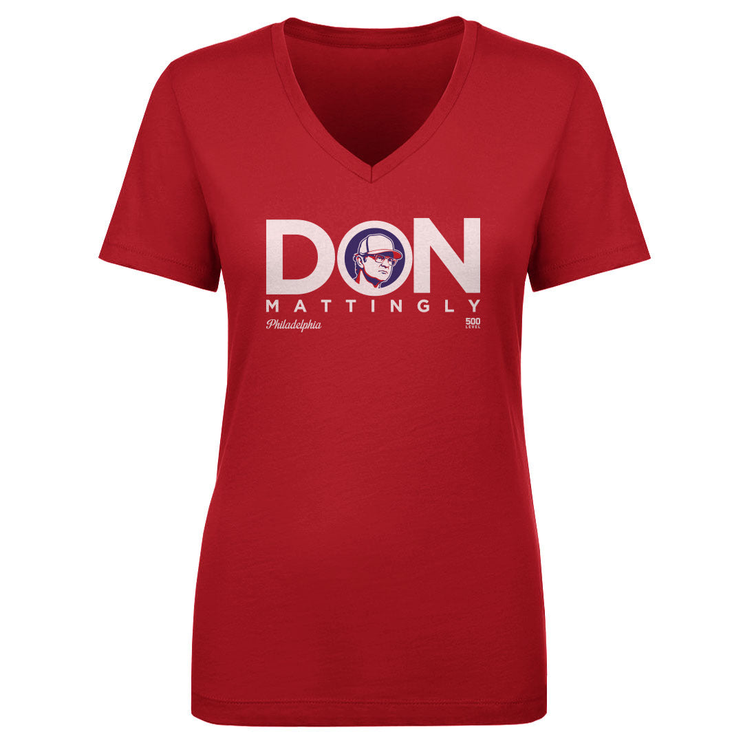 Don Mattingly Women's V-Neck T-Shirt | 500 LEVEL