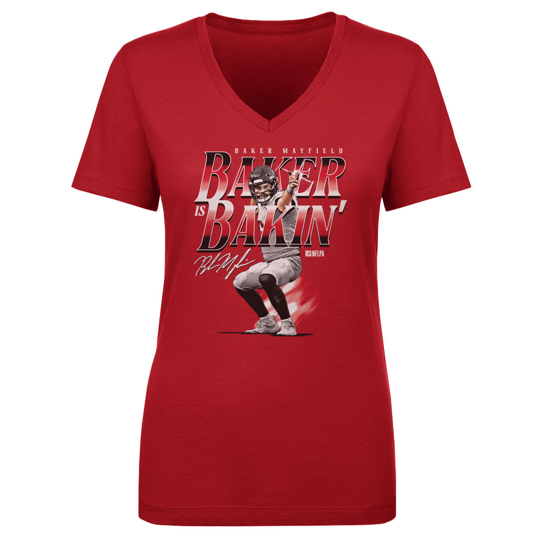Baker Mayfield Women's V-Neck T-Shirt | 500 LEVEL