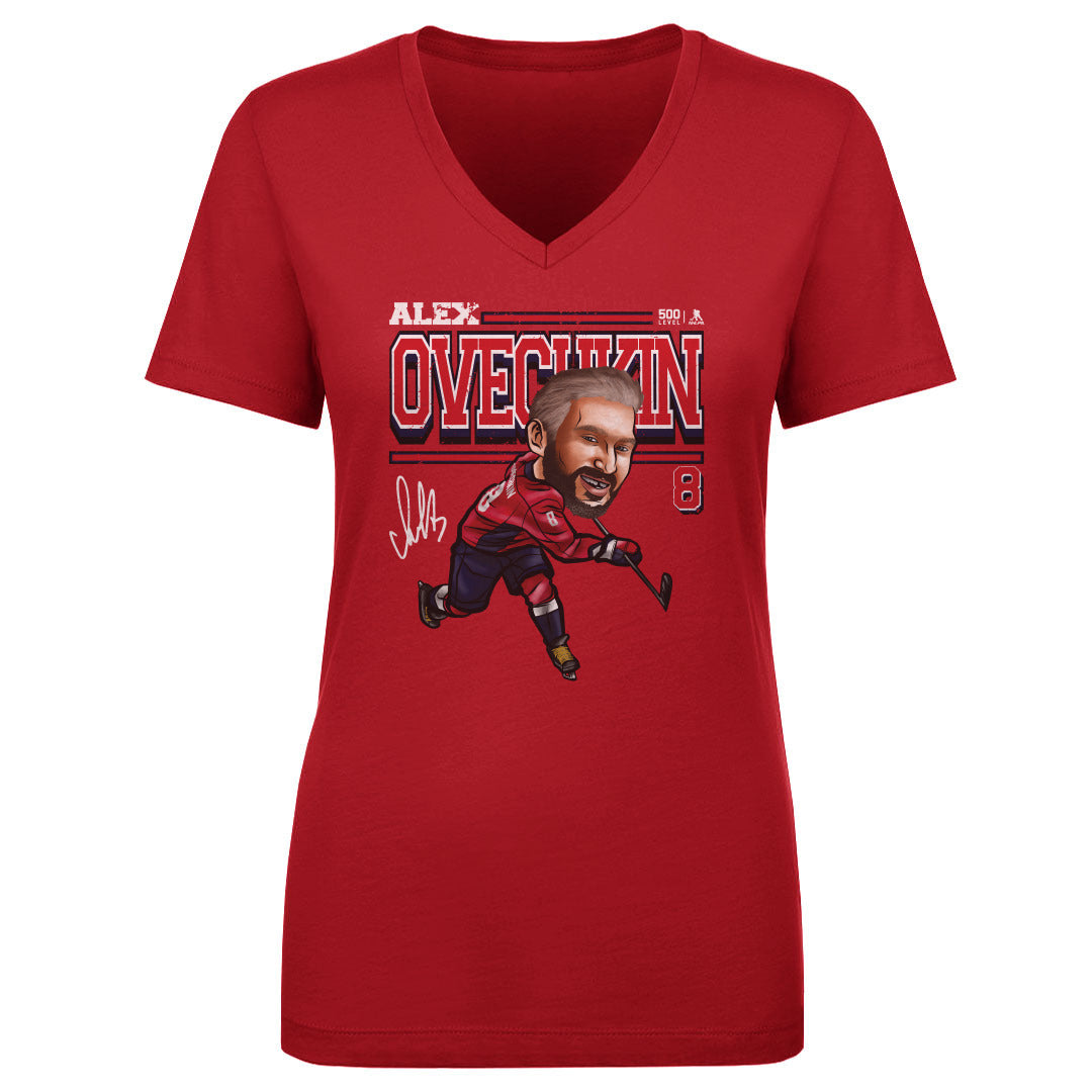 Alex Ovechkin Women's V-Neck T-Shirt | 500 LEVEL