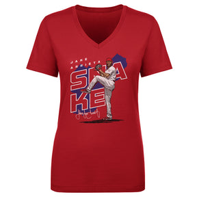 Jake Arrieta Women's V-Neck T-Shirt | 500 LEVEL