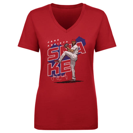 Jake Arrieta Women's V-Neck T-Shirt | 500 LEVEL