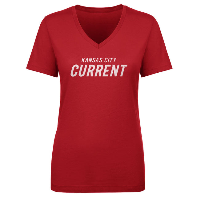 Kansas City Current Women's V-Neck T-Shirt | 500 LEVEL