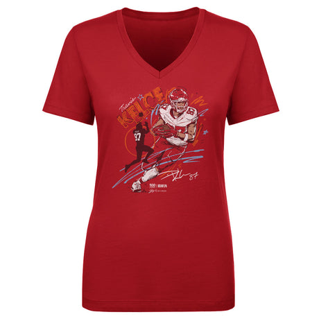 Travis Kelce Women's V-Neck T-Shirt | 500 LEVEL