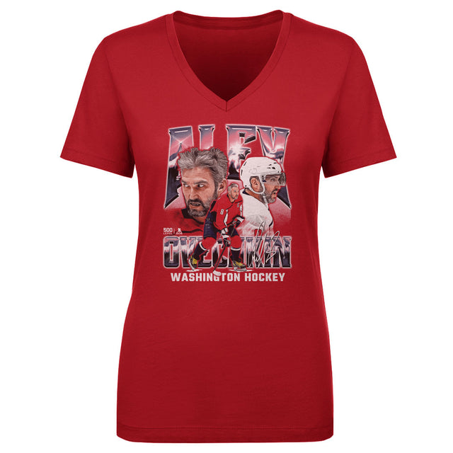 Alex Ovechkin Women's V-Neck T-Shirt | 500 LEVEL