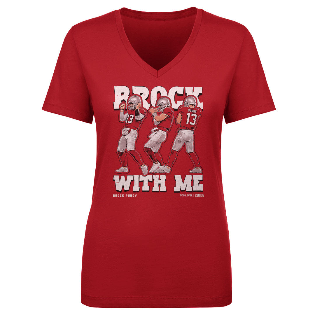 Brock Purdy Women's V-Neck T-Shirt | 500 LEVEL