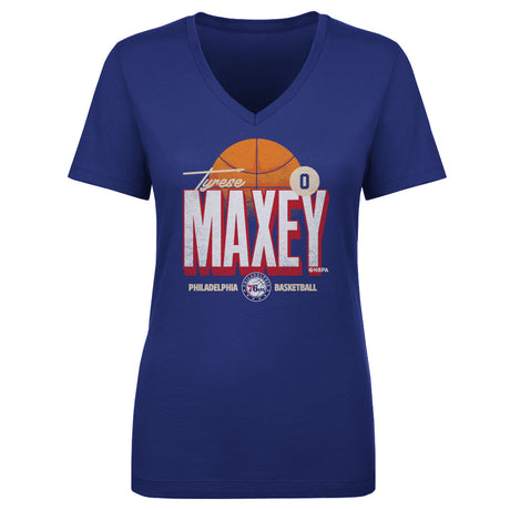 Tyrese Maxey Women's V-Neck T-Shirt | 500 LEVEL