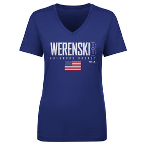Zach Werenski Women's V-Neck T-Shirt | 500 LEVEL
