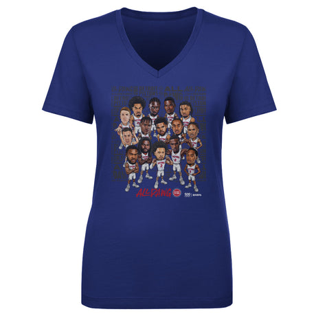 Detroit Pistons Women's V-Neck T-Shirt | 500 LEVEL