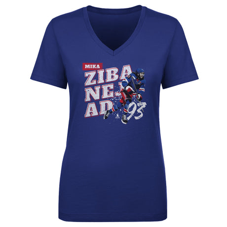 Mika Zibanejad Women's V-Neck T-Shirt | 500 LEVEL