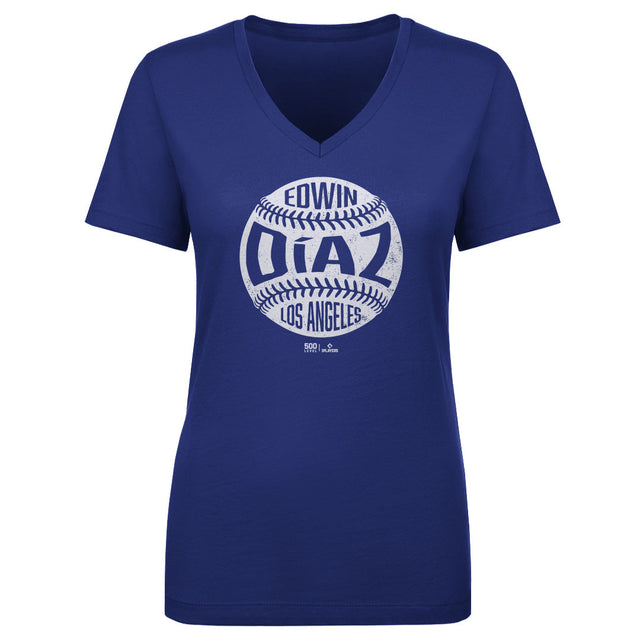 Edwin Diaz Women's V-Neck T-Shirt | 500 LEVEL