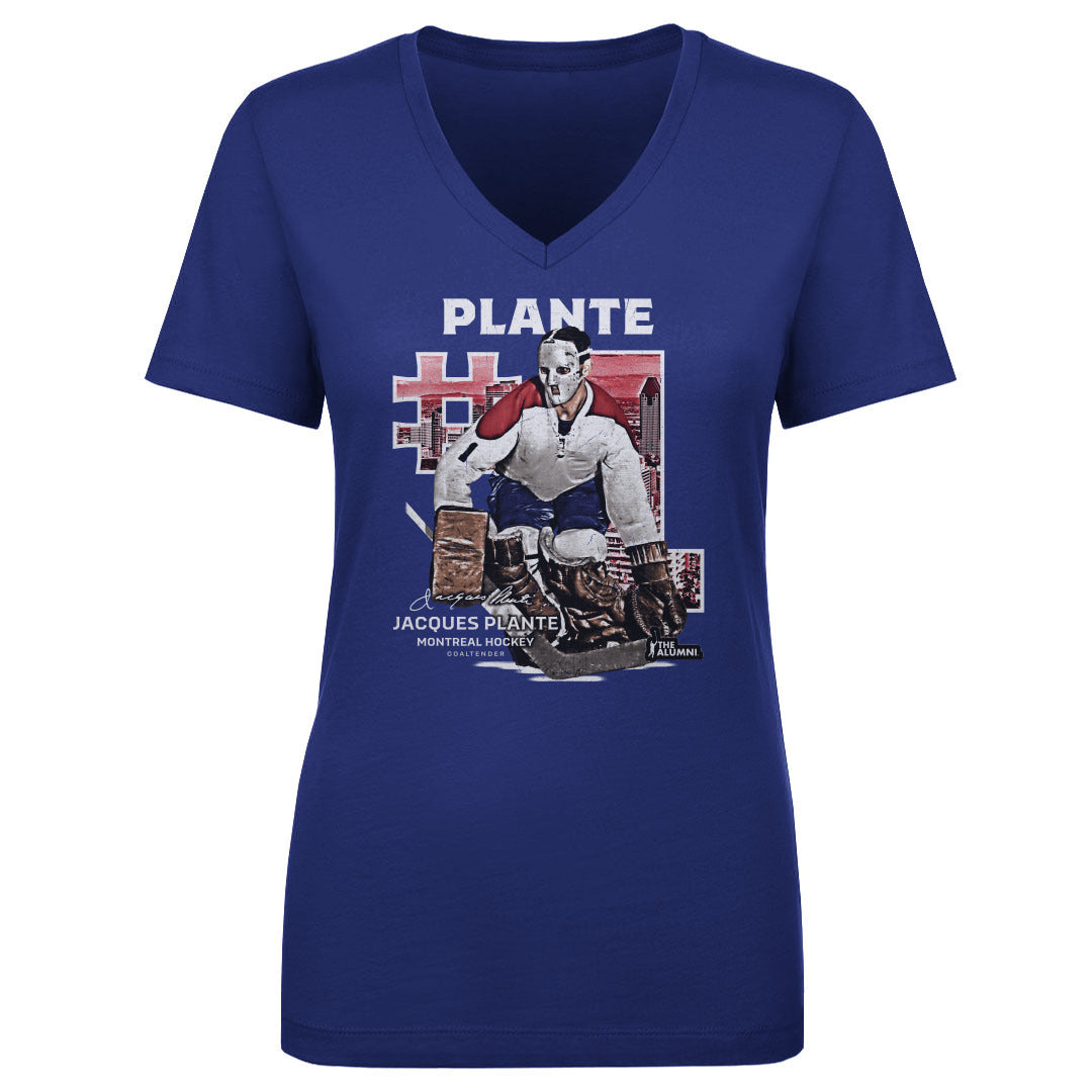 Jacques Plante Women's V-Neck T-Shirt | 500 LEVEL