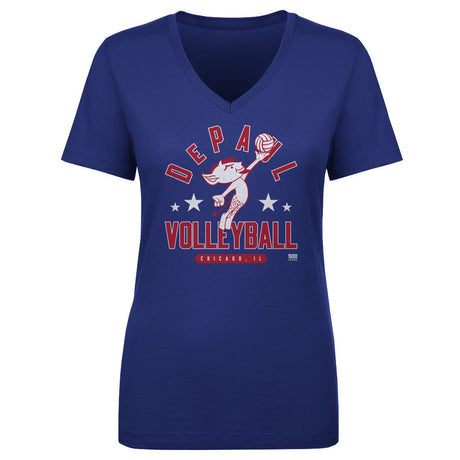 DePaul Blue Demons Women's V-Neck T-Shirt | 500 LEVEL