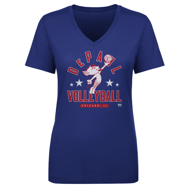 DePaul Blue Demons Women's V-Neck T-Shirt | 500 LEVEL
