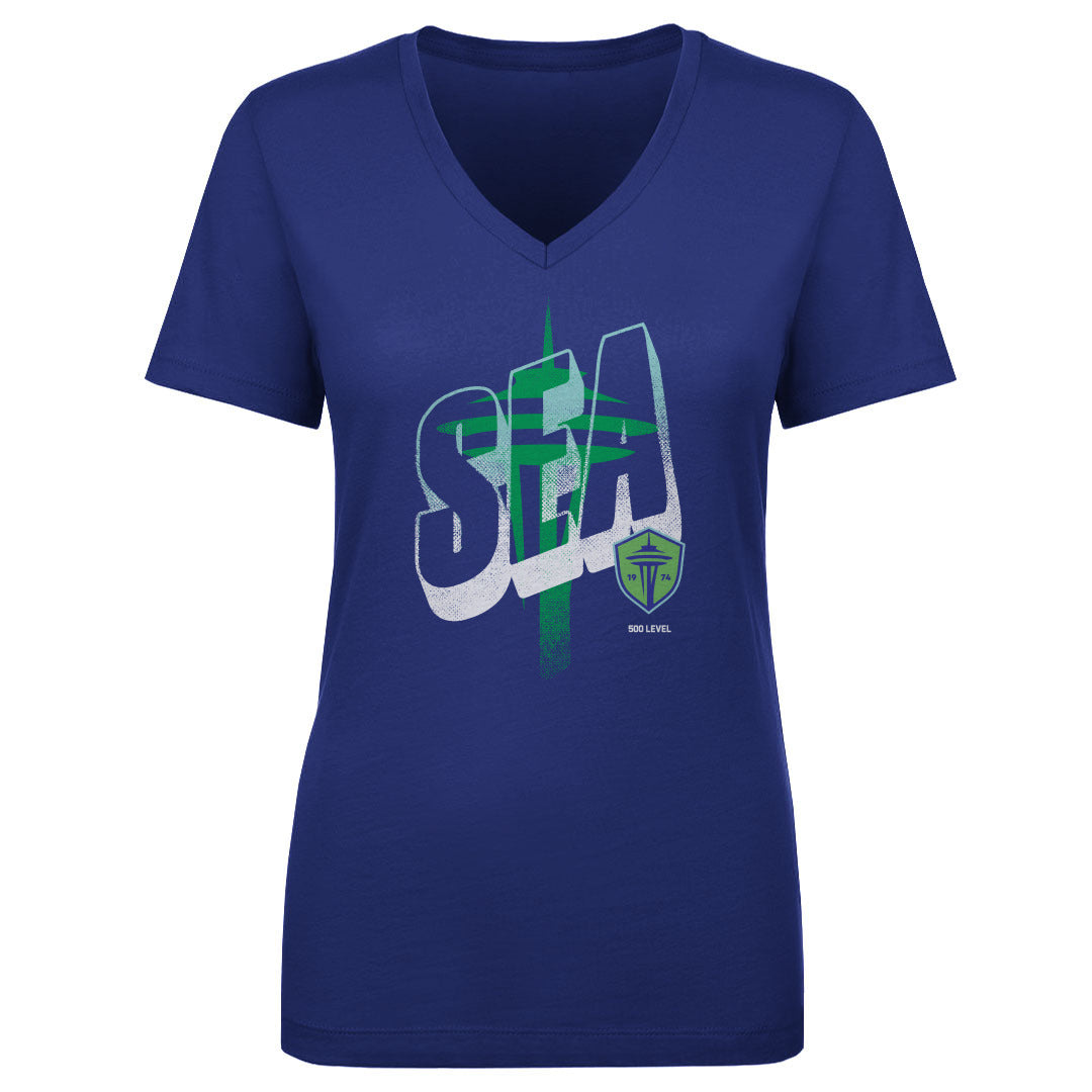 Seattle Sounders FC Women's V-Neck T-Shirt | 500 LEVEL