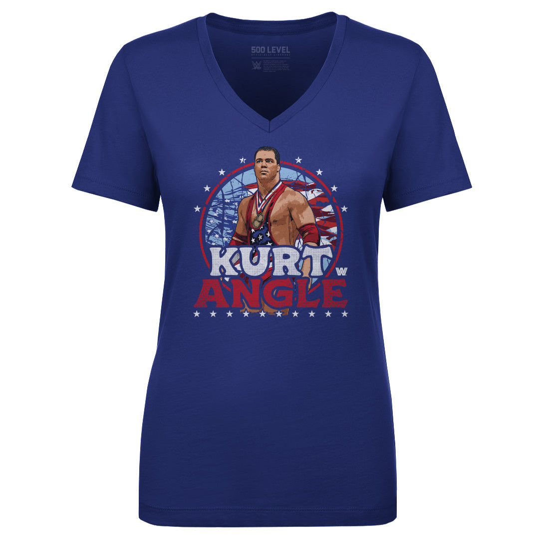 Kurt Angle Women's V-Neck T-Shirt | 500 LEVEL