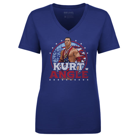 Kurt Angle Women's V-Neck T-Shirt | 500 LEVEL