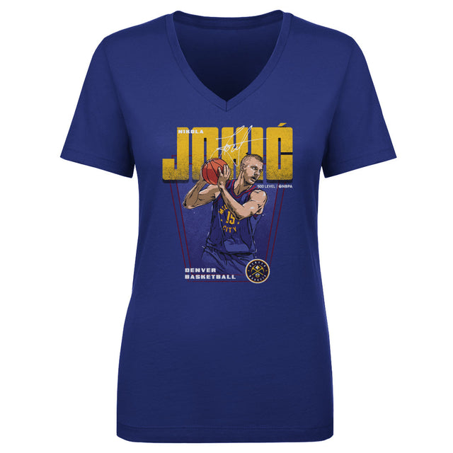 Nikola Jokic Women's V-Neck T-Shirt | 500 LEVEL