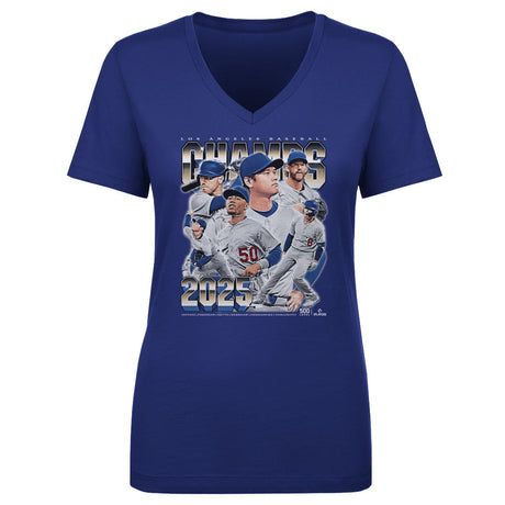 Los Angeles D Baseball Women's V-Neck T-Shirt | 500 LEVEL
