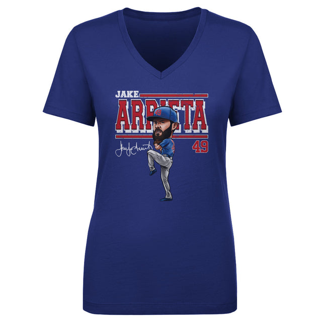 Jake Arrieta Women's V-Neck T-Shirt | 500 LEVEL