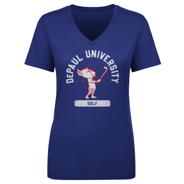 DePaul Blue Demons Women's V-Neck T-Shirt | 500 LEVEL