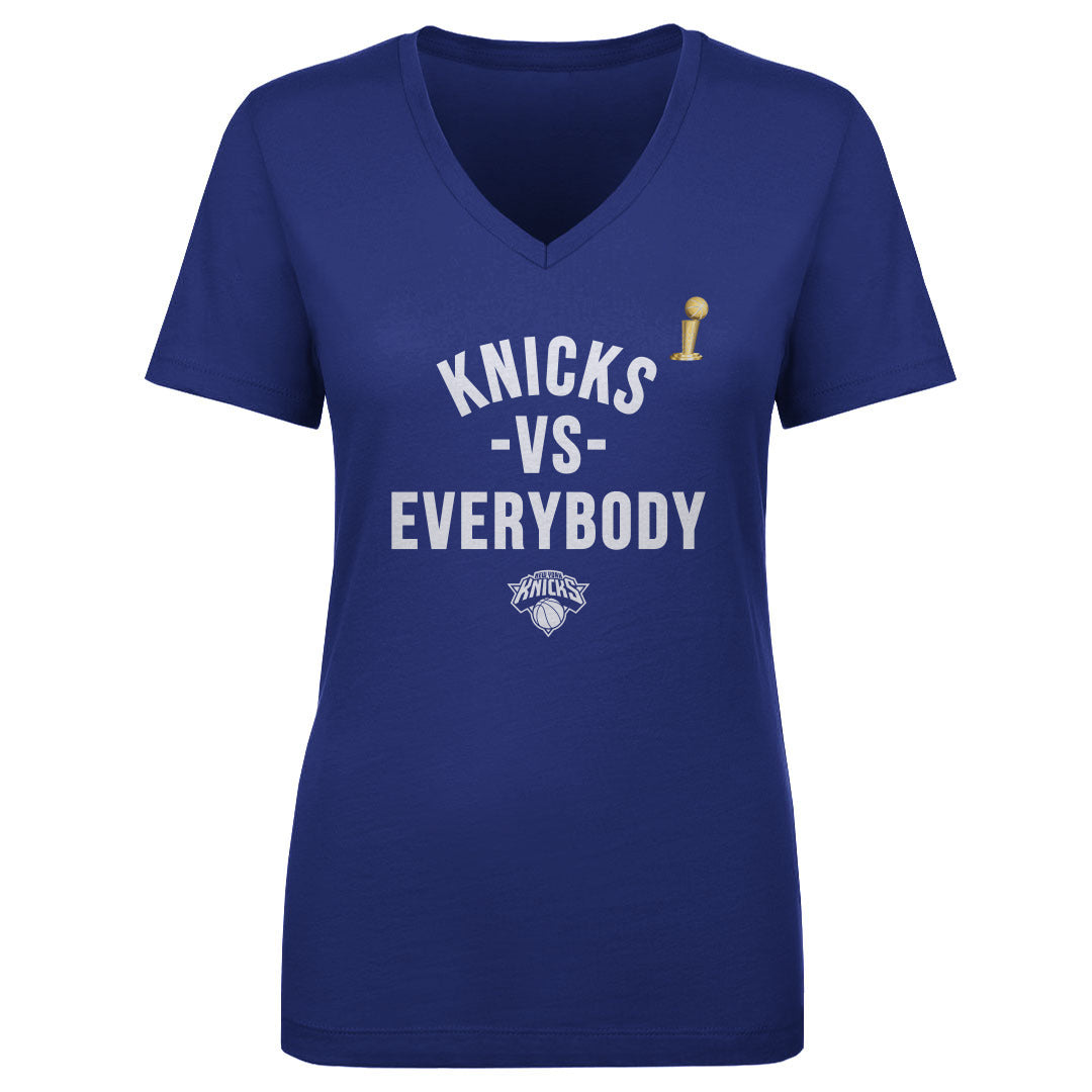 New York Knicks Women's V-Neck T-Shirt | 500 LEVEL
