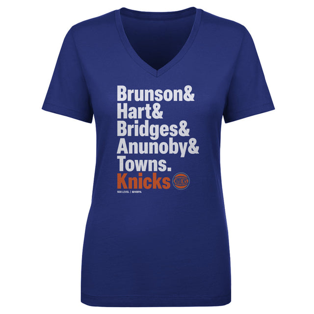 New York Knicks Women's V-Neck T-Shirt | 500 LEVEL