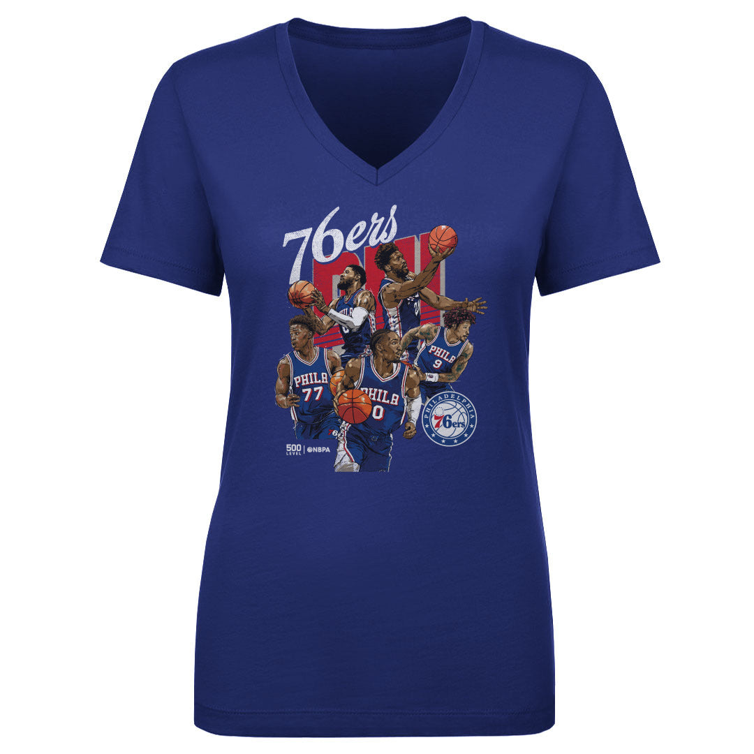 Philadelphia 76ers Women's V-Neck T-Shirt | 500 LEVEL