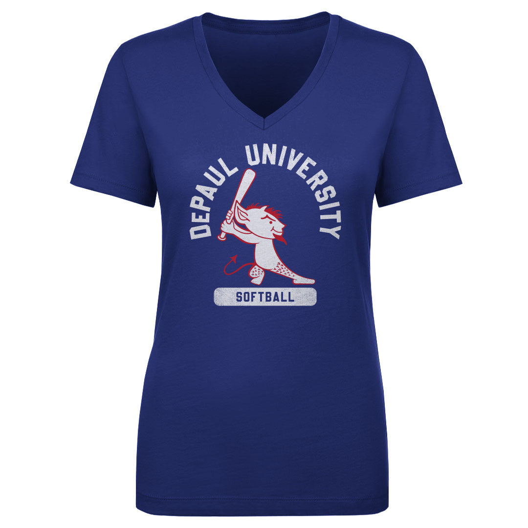DePaul Blue Demons Women's V-Neck T-Shirt | 500 LEVEL