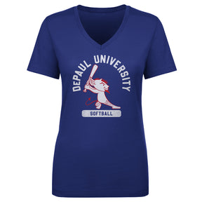 DePaul Blue Demons Women's V-Neck T-Shirt | 500 LEVEL