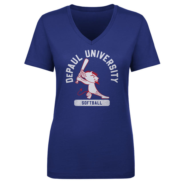 DePaul Blue Demons Women's V-Neck T-Shirt | 500 LEVEL