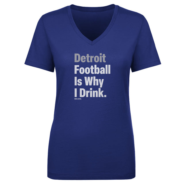 Detroit Football Women's V-Neck T-Shirt | 500 LEVEL
