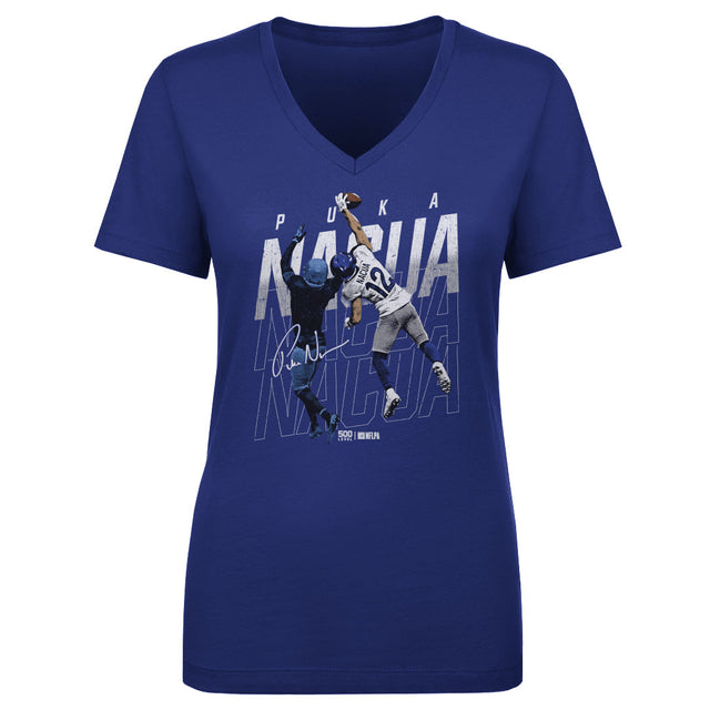Puka Nacua Women's V-Neck T-Shirt | 500 LEVEL