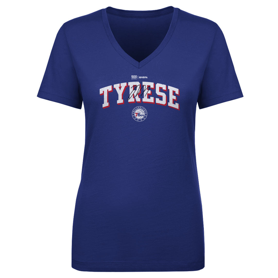 Tyrese Maxey Women's V-Neck T-Shirt | 500 LEVEL