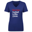 New York Football Women's V-Neck T-Shirt | 500 LEVEL