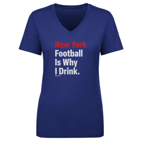 New York Football Women's V-Neck T-Shirt | 500 LEVEL
