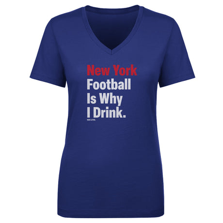 New York Football Women's V-Neck T-Shirt | 500 LEVEL