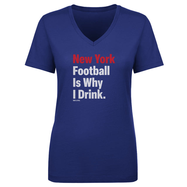 New York Football Women's V-Neck T-Shirt | 500 LEVEL